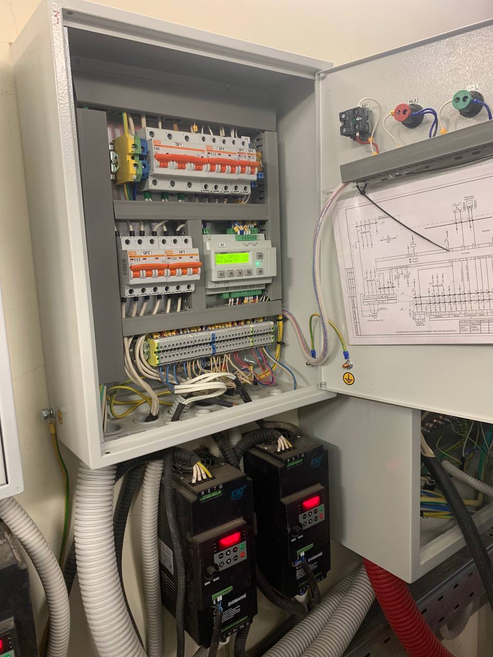 Шкаф управления воздухонагревателями