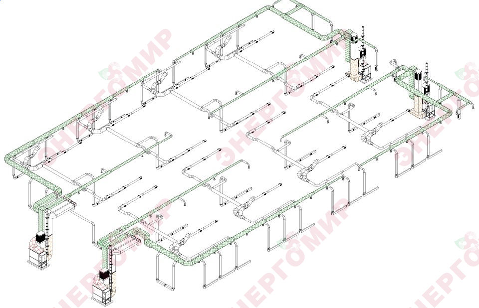 Схема изоляции воздуховодов Схема изоляции воздуховодов