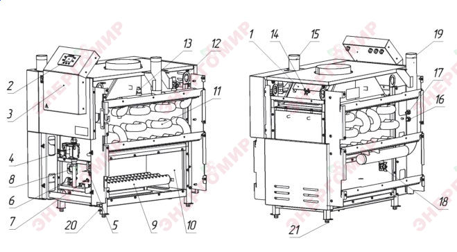 Схема устройства котла Лемакс Clever L Схема устройства котла Лемакс Clever L